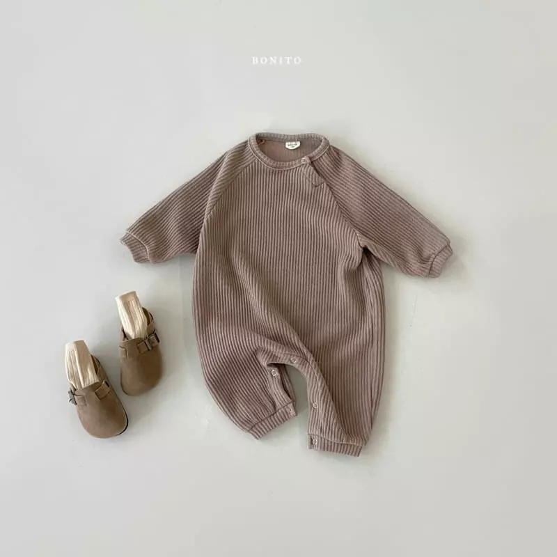 Bonito - Korean Baby Fashion - #babyoutfit - Knit Rib Rib Bodysuit - 3