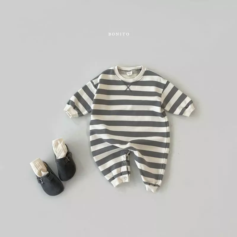 Bonito - Korean Baby Fashion - #babyoutfit - Stripes Dang Ggang Bodysuit - 2