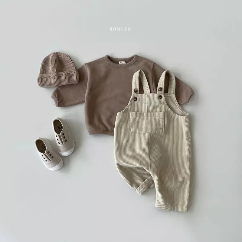 Bonito - Korean Baby Fashion - #babywear - Rib Dungarees Bebe - 3