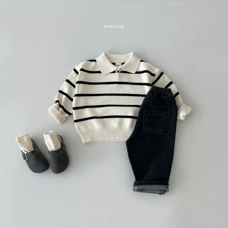 Bonito - Korean Baby Fashion - #babywear - Knit Collar Tee - 7