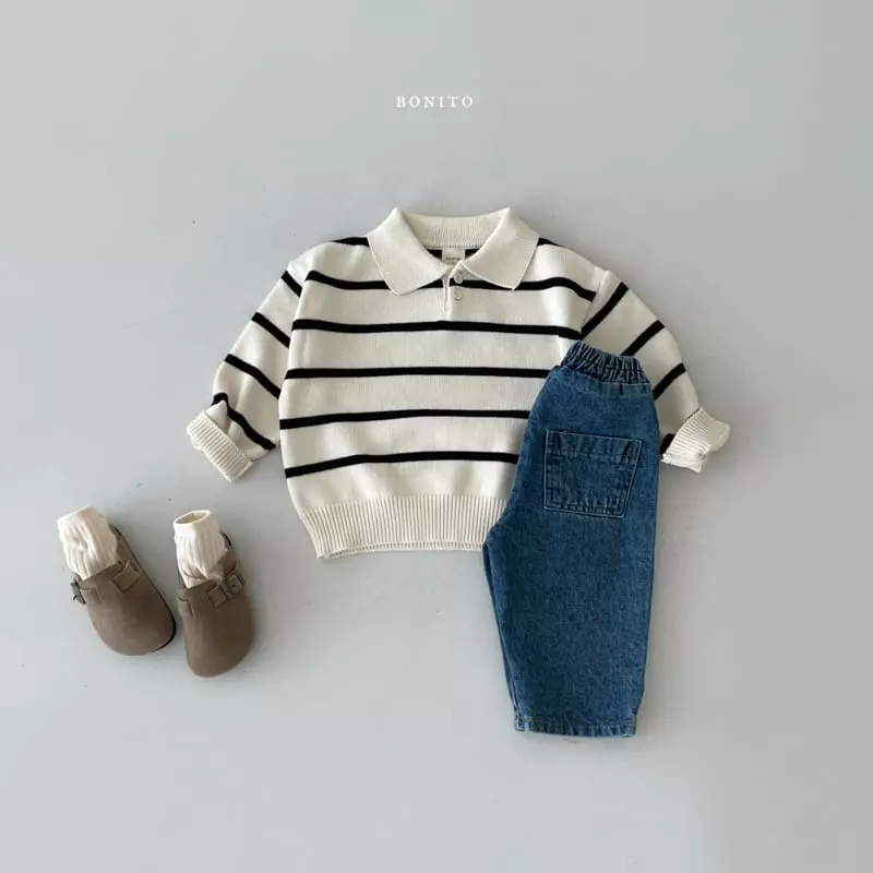 Bonito - Korean Baby Fashion - #onlinebabyboutique - Knit Collar Tee - 8