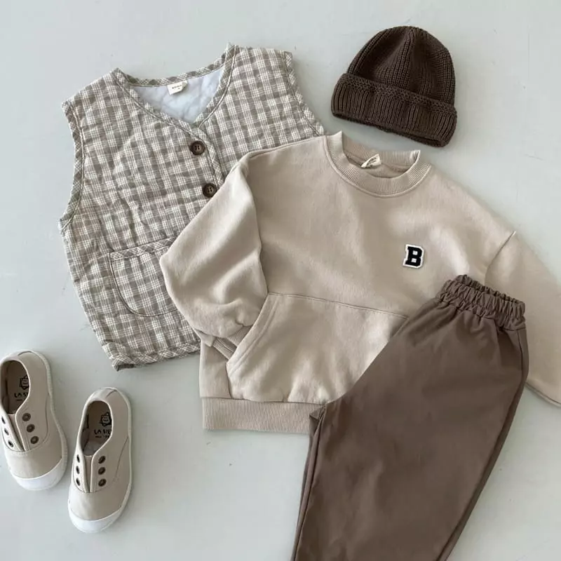 Bonito - Korean Children Fashion - #Kfashion4kids - Check Bonding Vest Kids - 3