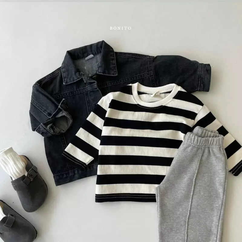 Bonito - Korean Children Fashion - #kidzfashiontrend - Stripes Danggang Tee Kids - 4