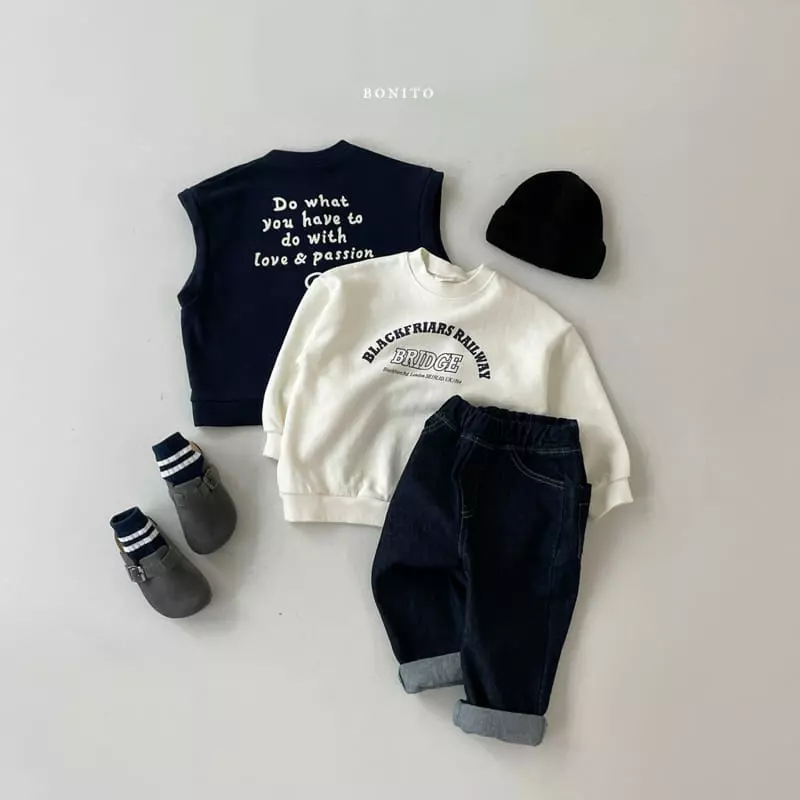 Bonito - Korean Children Fashion - #kidsstore - Lettering Vest Kids - 11