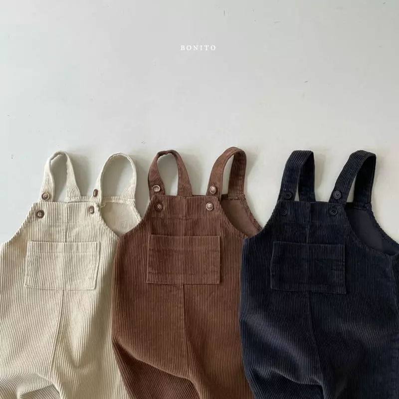 Bonito - Korean Children Fashion - #littlefashionista - Rib Dungarees Kids - 2