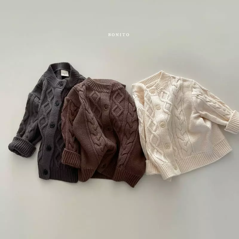 Bonito - Korean Children Fashion - #littlefashionista - Twist Knir Cardigan - 10