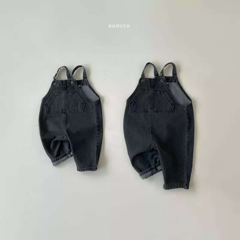 Bonito - Korean Children Fashion - #magicofchildhood - Denim Dungarees Kids - 4