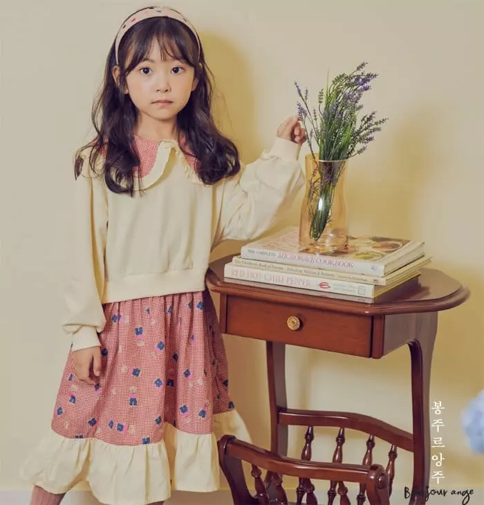 Bonjour Ange - Korean Children Fashion - #Kfashion4kids - Teddy Sweatshirt One-piece - 5