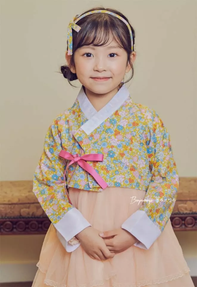 Bonjour Ange - Korean Children Fashion - #childofig - Apricot Moran Hanbok - 2