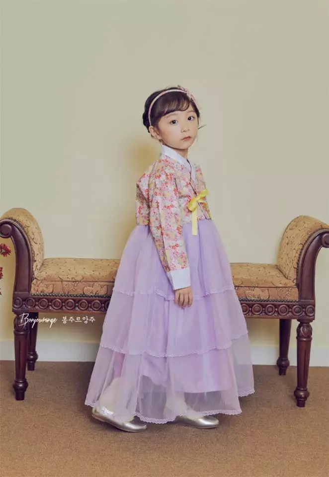 Bonjour Ange - Korean Children Fashion - #childofig - Violet Hanbok - 4
