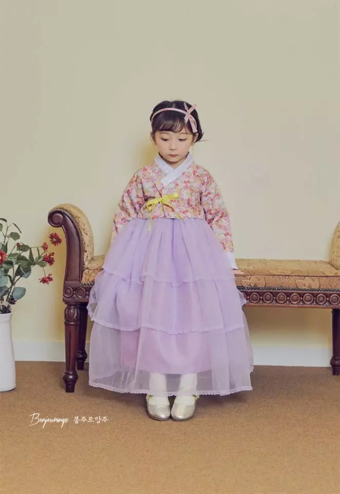 Bonjour Ange - Korean Children Fashion - #designkidswear - Violet Hanbok - 5