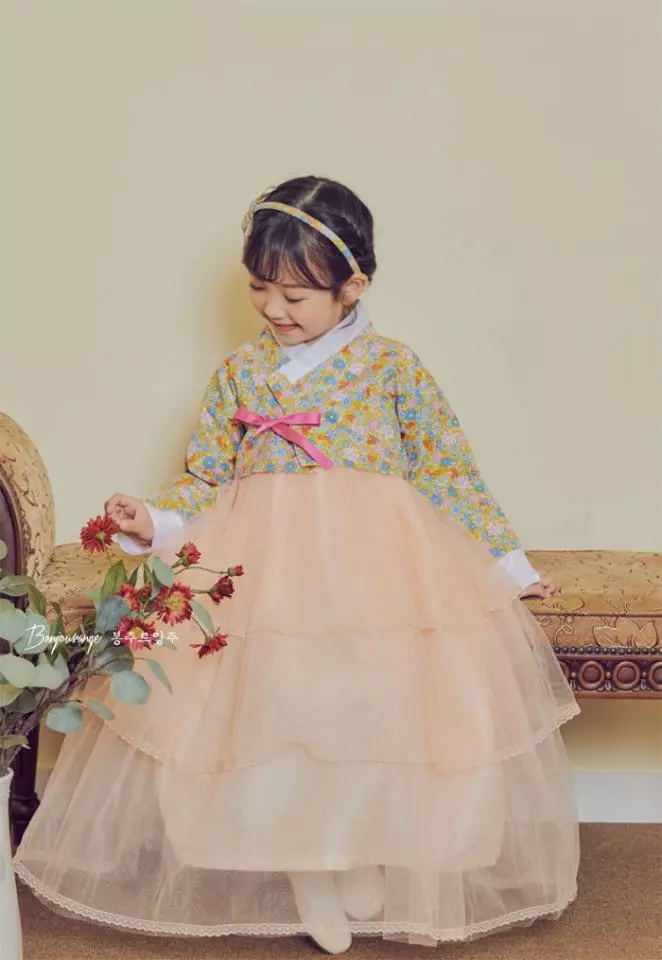 Bonjour Ange - Korean Children Fashion - #discoveringself - Apricot Moran Hanbok - 5