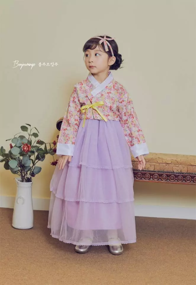 Bonjour Ange - Korean Children Fashion - #fashionkids - Violet Hanbok - 7