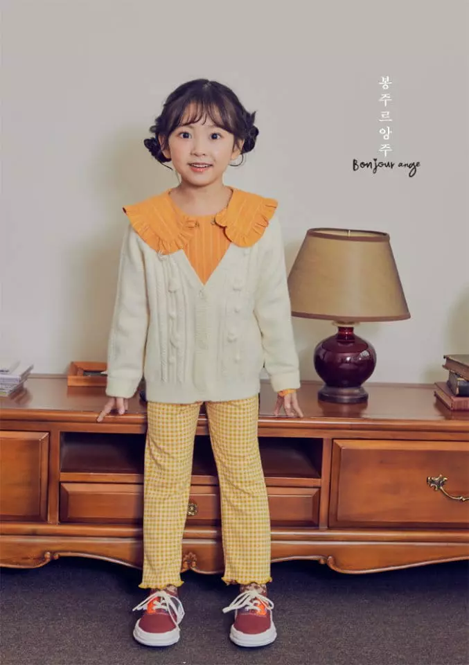 Bonjour Ange - Korean Children Fashion - #kidsshorts - Bosomi Knit Cardigan - 6