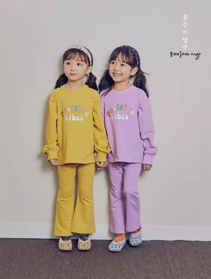 Bonjour Ange - Korean Children Fashion - #kidsshorts - Shu Shu Top Bottom Set - 3