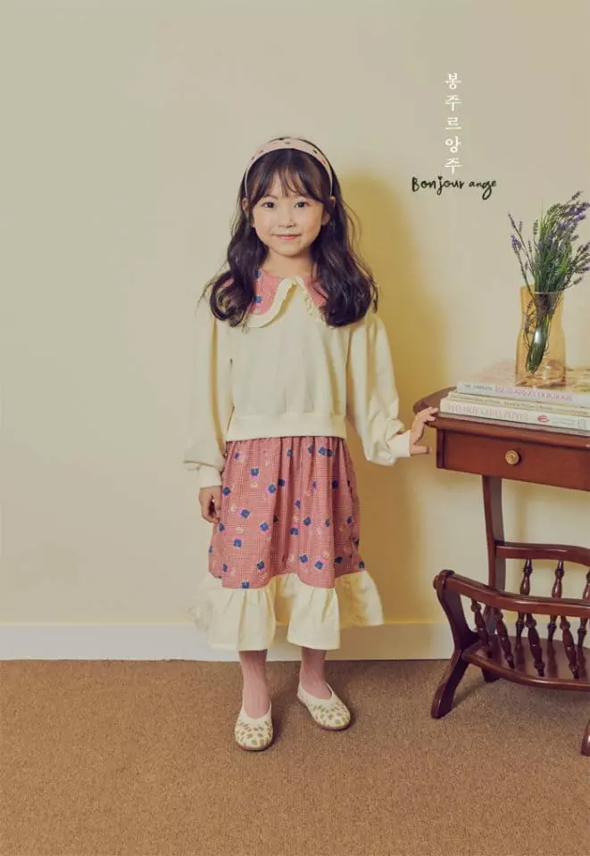 Bonjour Ange - Korean Children Fashion - #kidsstore - Teddy Sweatshirt One-piece - 3