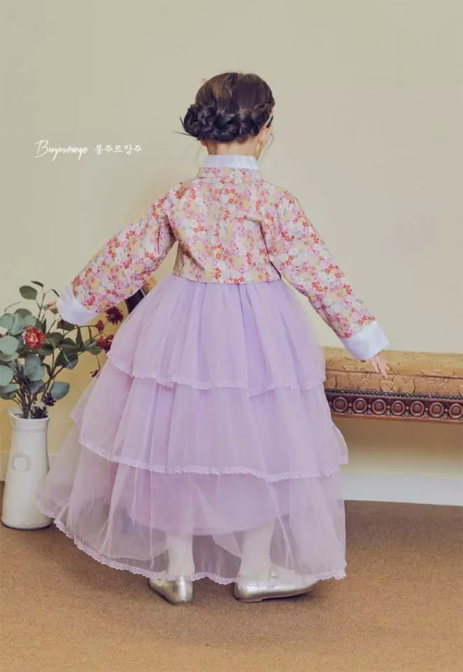 Bonjour Ange - Korean Children Fashion - #kidsstore - Violet Hanbok - 9