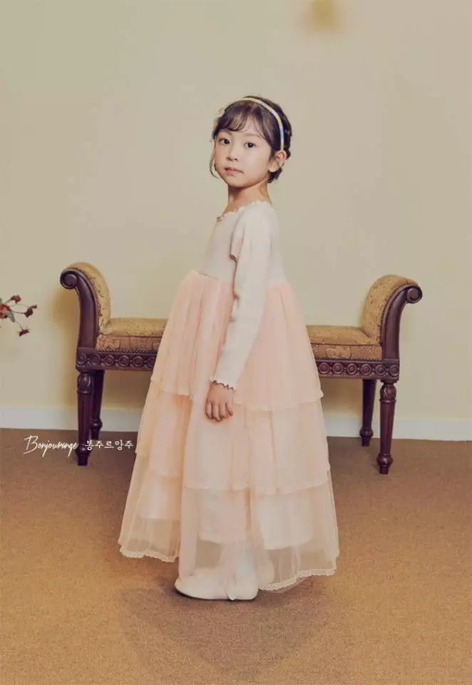 Bonjour Ange - Korean Children Fashion - #kidzfashiontrend - Apricot Moran Hanbok - 9