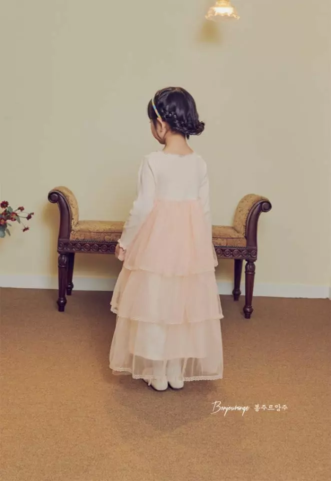 Bonjour Ange - Korean Children Fashion - #littlefashionista - Apricot Moran Hanbok - 11