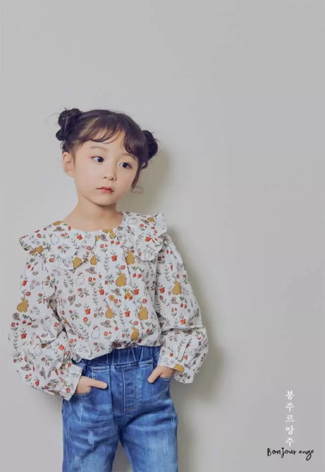 Bonjour Ange - Korean Children Fashion - #stylishchildhood - Pochi Blouse