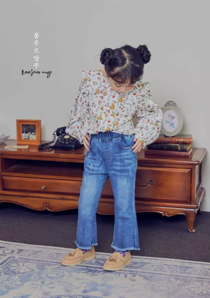 Bonjour Ange - Korean Children Fashion - #toddlerclothing - Bootscut Pants - 2