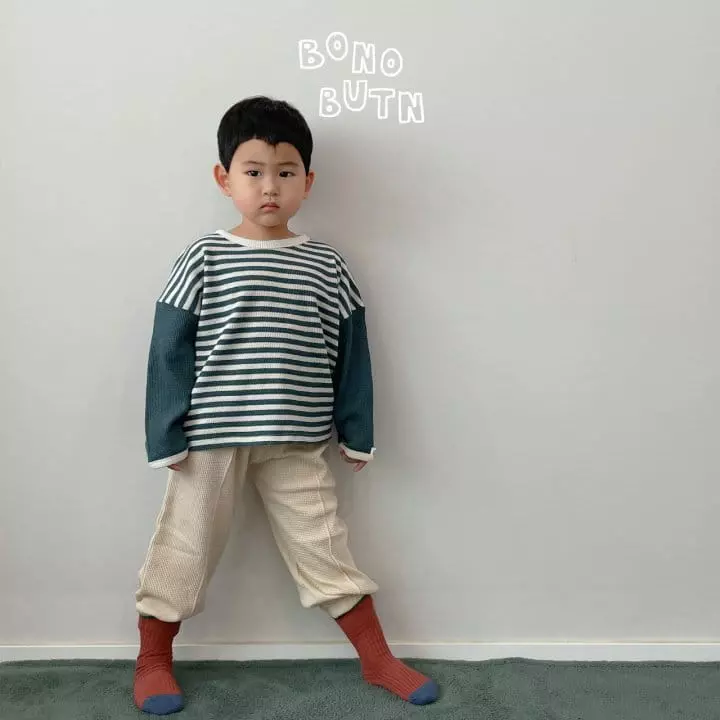 Bonobutton - Korean Children Fashion - #kidsshorts - Peanuts Stripes Tee - 6