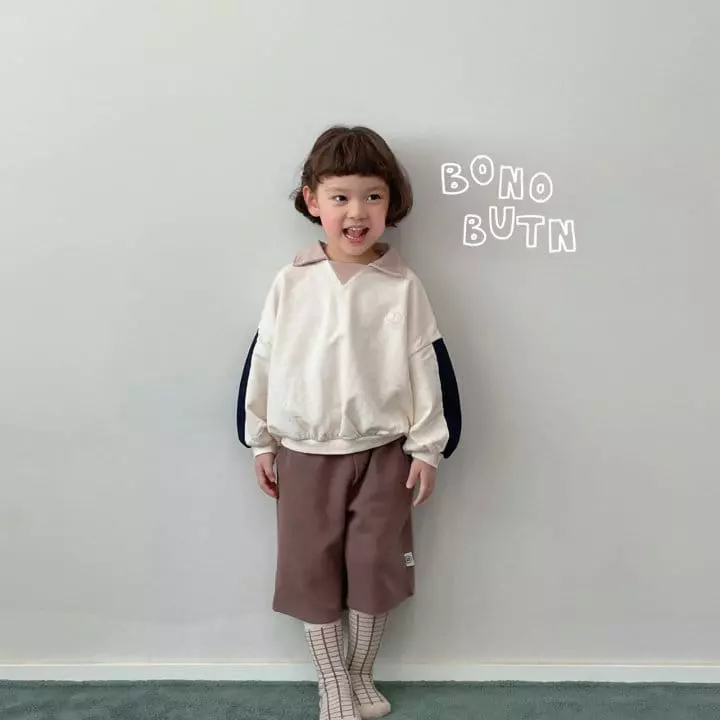 Bonobutton - Korean Children Fashion - #magicofchildhood - B Collar Sweatshirt