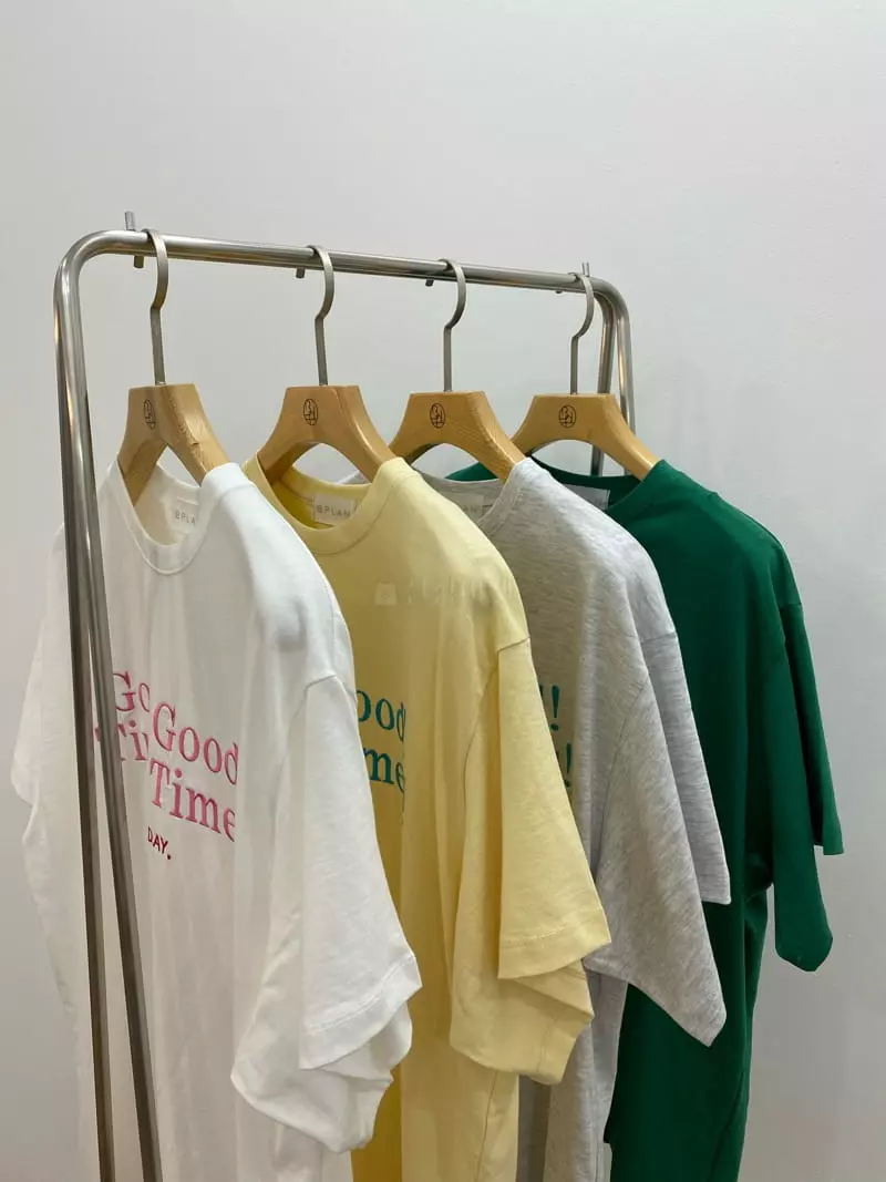 Bplan - Korean Women Fashion - #momslook - Time Box Tee