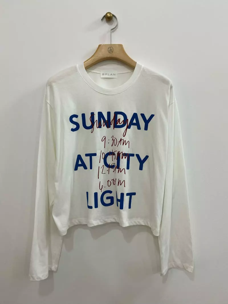 Bplan - Korean Women Fashion - #momslook - Sunday Tee - 2