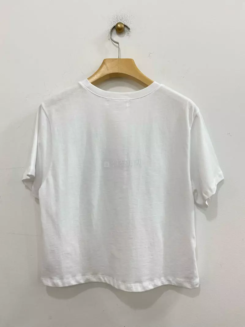 Bplan - Korean Women Fashion - #momslook - Dear Crop Tee - 3