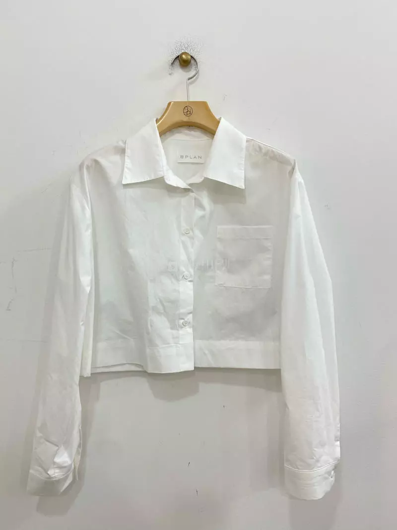 Bplan - Korean Women Fashion - #momslook - Crop Blouse - 2