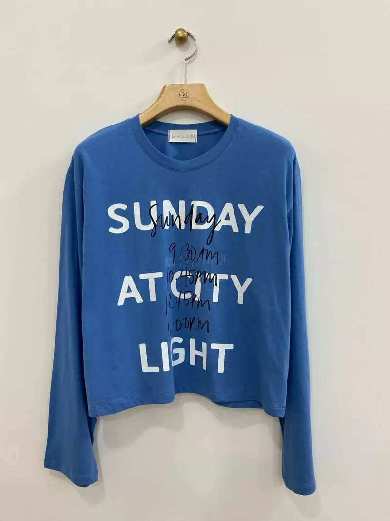 Bplan - Korean Women Fashion - #vintageinspired - Sunday Tee - 6