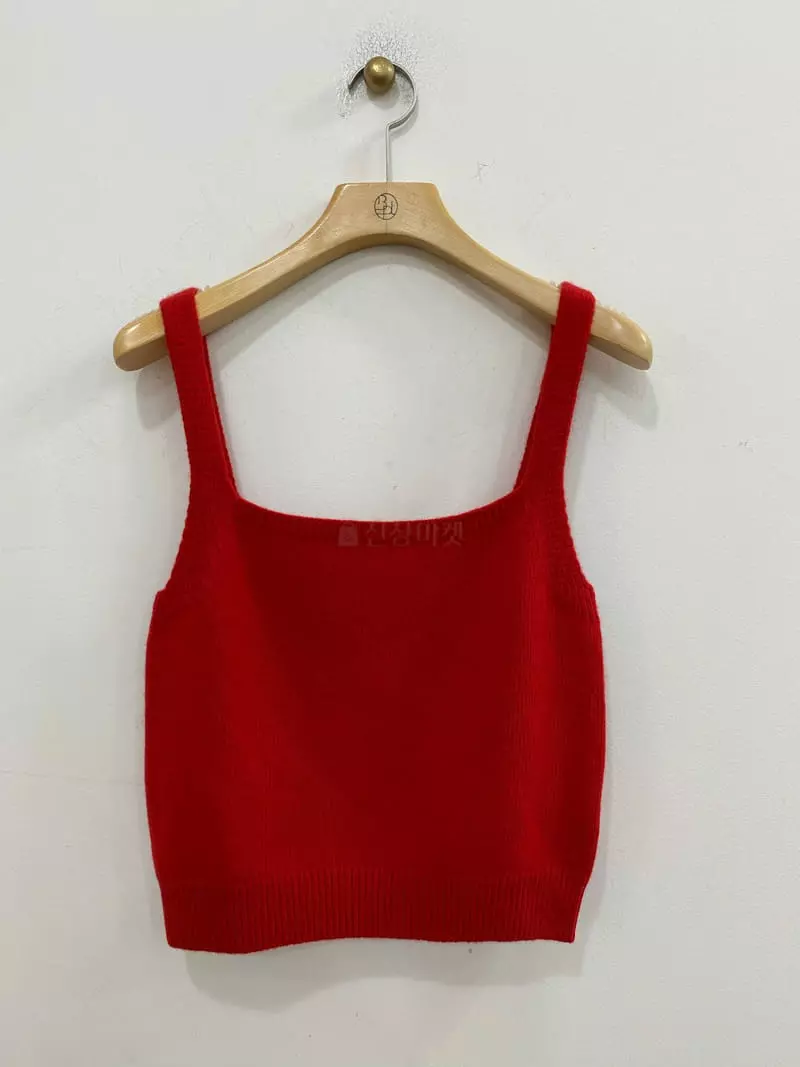 Bplan - Korean Women Fashion - #vintageinspired - Square Crop String Sleeveless - 4