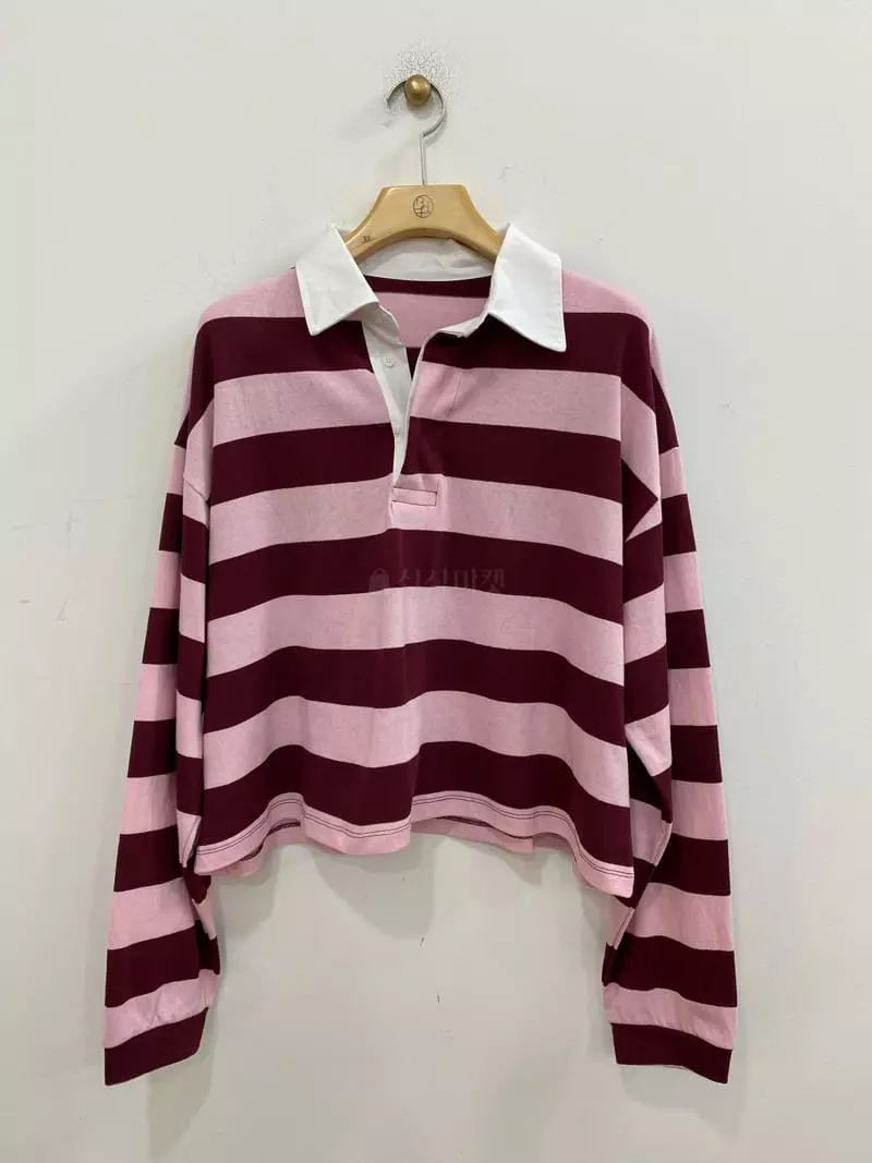 Bplan - Korean Women Fashion - #womensfashion - Tom Collar Tee