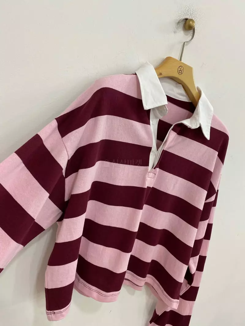 Bplan - Korean Women Fashion - #womensfashion - Tom Collar Tee - 3