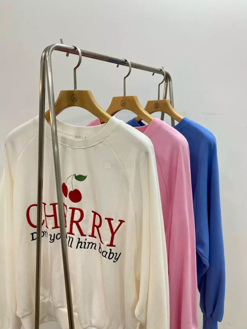 Bplan - Korean Women Fashion - #womensfashion - Cherry Sweatshirt