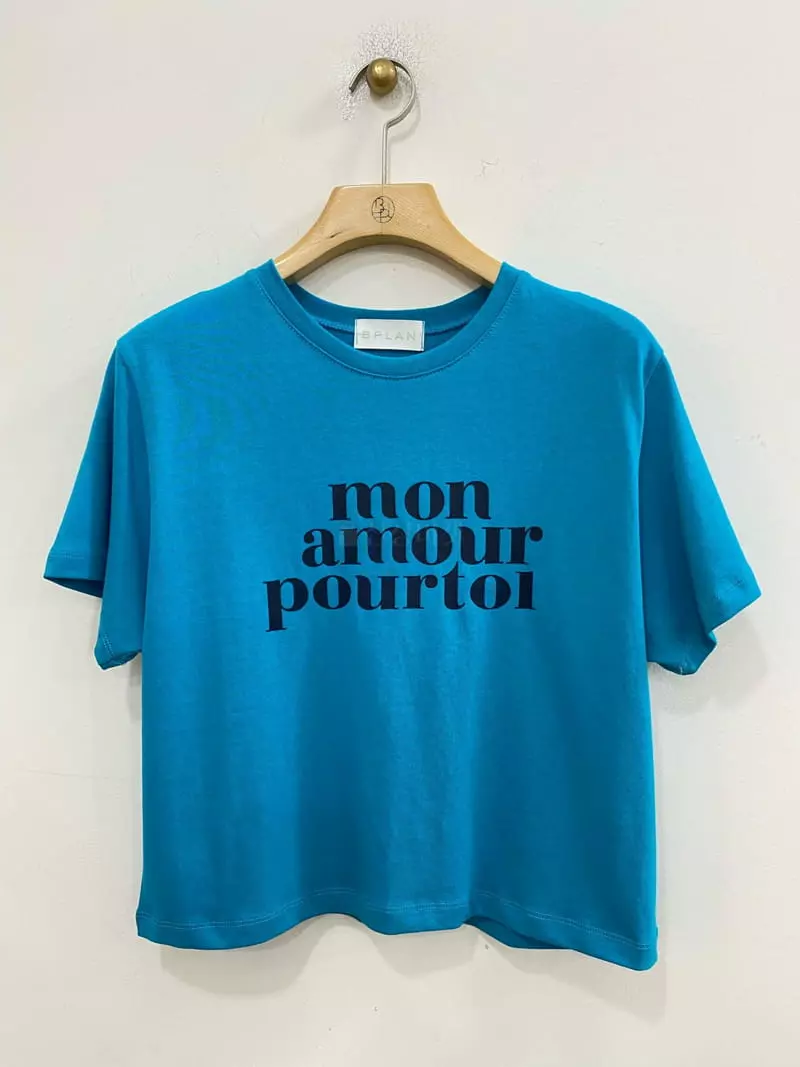 Bplan - Korean Women Fashion - #womensfashion - Dear Crop Tee - 6