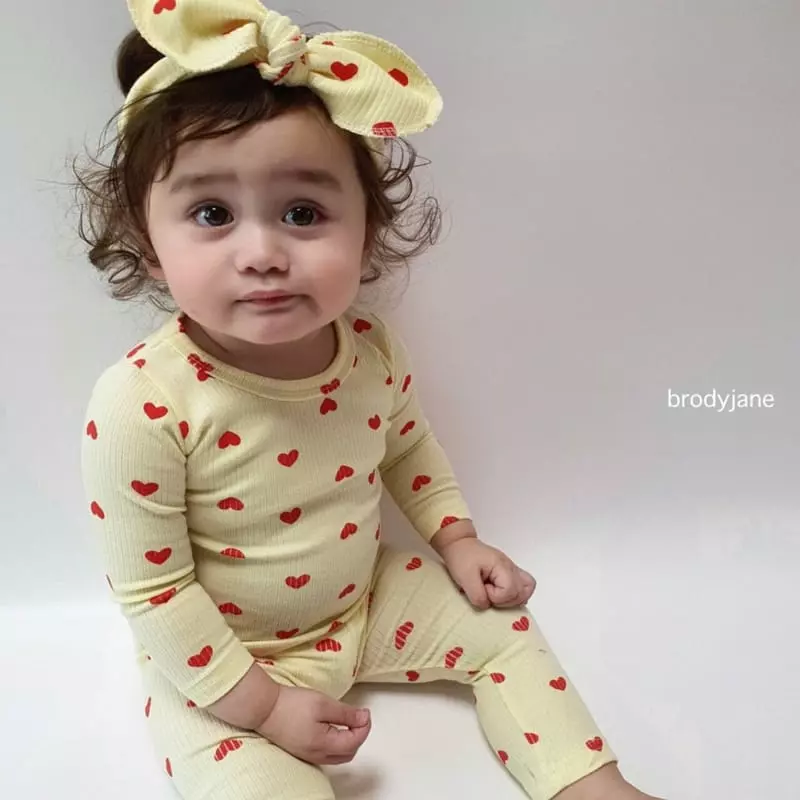 Brody Jane - Korean Baby Fashion - #babyoutfit - Hear Rib Set - 5