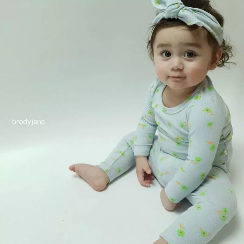 Brody Jane - Korean Baby Fashion - #babyoutfit - Daisy Rib Set - 3