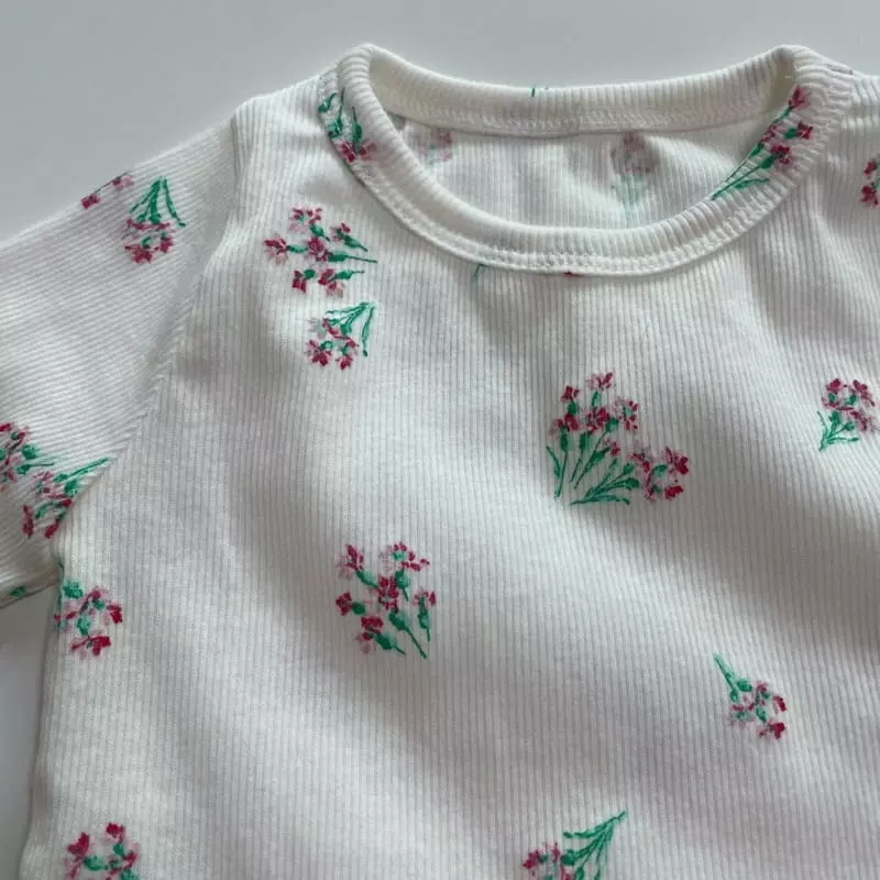 Brody Jane - Korean Baby Fashion - #babywear - Flower Rib Set - 12