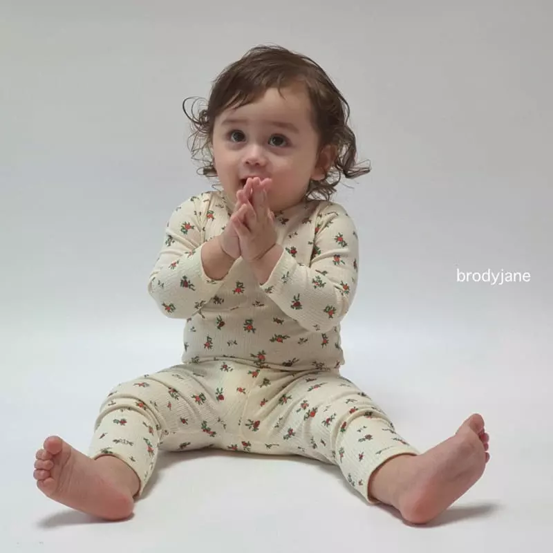 Brody Jane - Korean Baby Fashion - #onlinebabyboutique - Flower Rib Set - 5