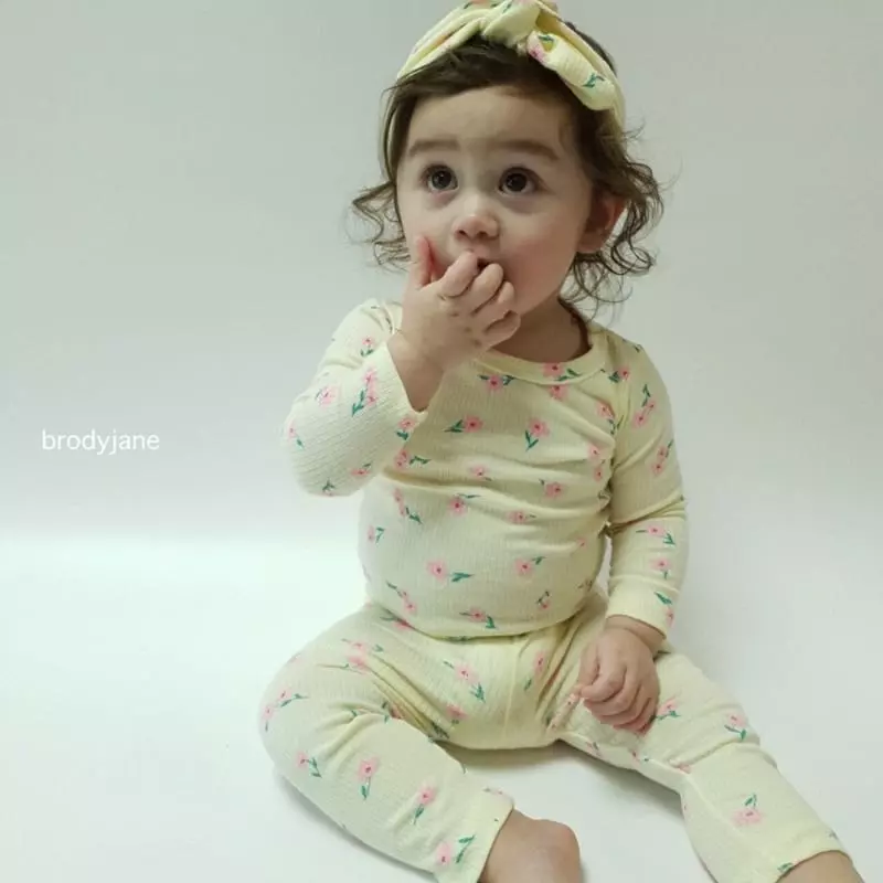 Brody Jane - Korean Baby Fashion - #onlinebabyshop - Daisy Rib Set - 7