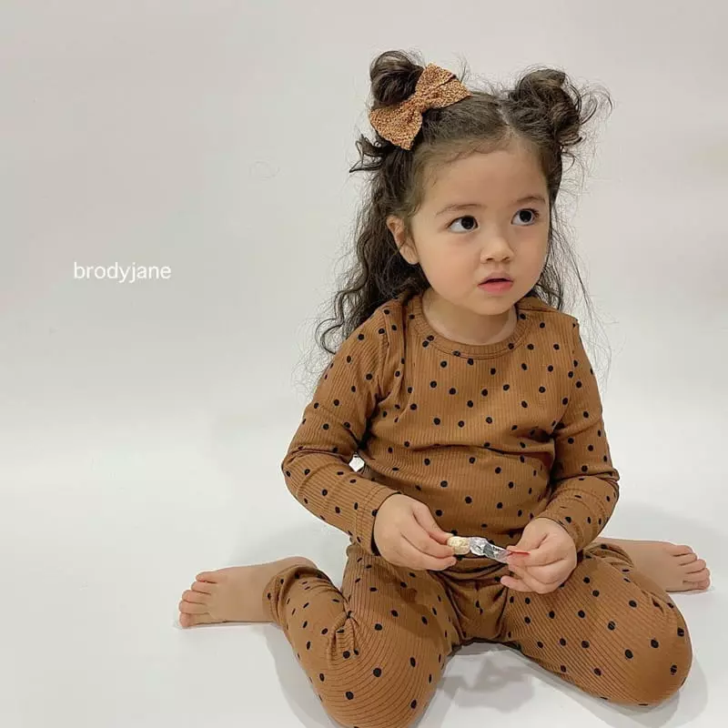 Brody Jane - Korean Baby Fashion - #onlinebabyshop - Dot Rib Set