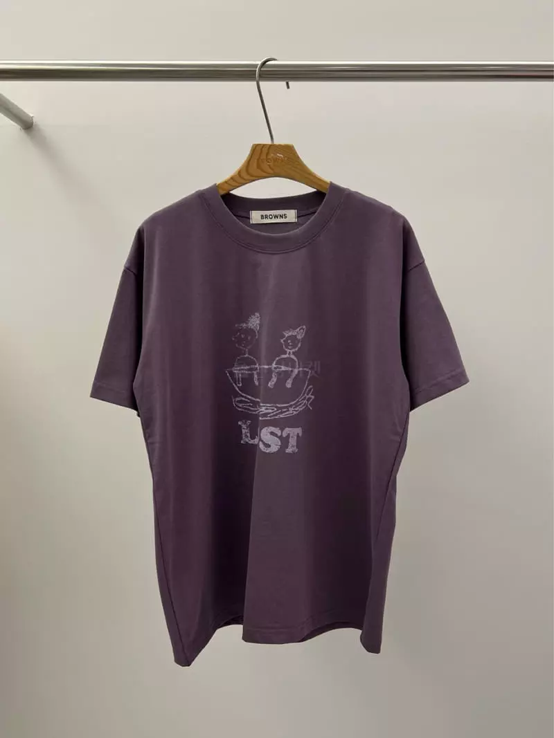 Browns - Korean Women Fashion - #momslook - Under Print Tee - 8
