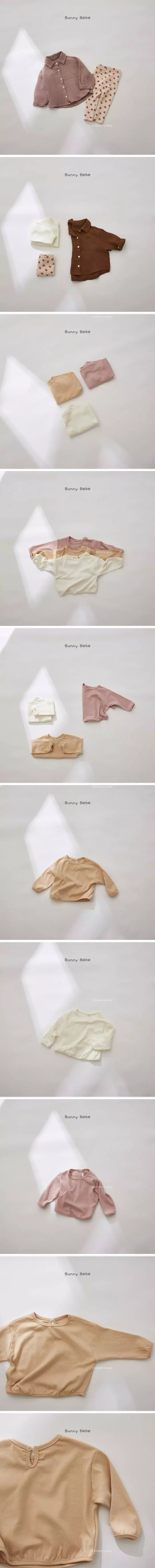 Bunny Bebe - Korean Baby Fashion - #babyoninstagram - Basic Piping Button Tee