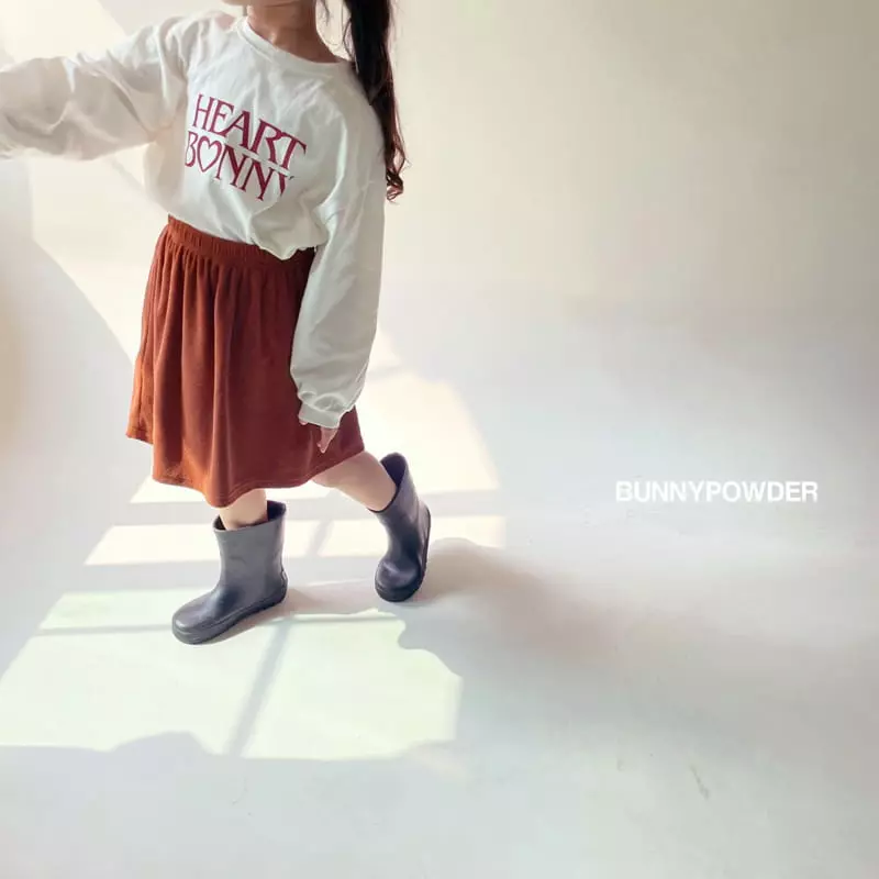 Bunny Powder - Korean Children Fashion - #fashionkids - Heart Bunny Tee - 8
