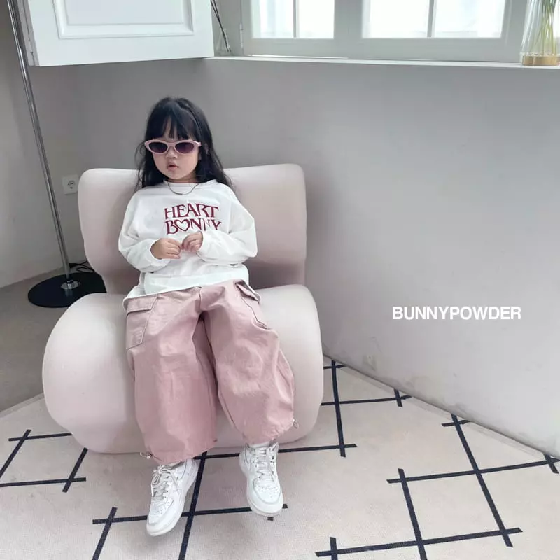 Bunny Powder - Korean Children Fashion - #toddlerclothing - Heart Bunny Tee - 2