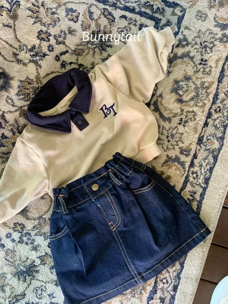 Bunnytail - Korean Children Fashion - #childofig - Frill Denim Skirt - 11