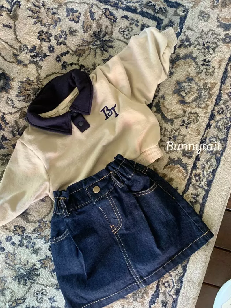 Bunnytail - Korean Children Fashion - #kidzfashiontrend - Frill Denim Skirt - 2
