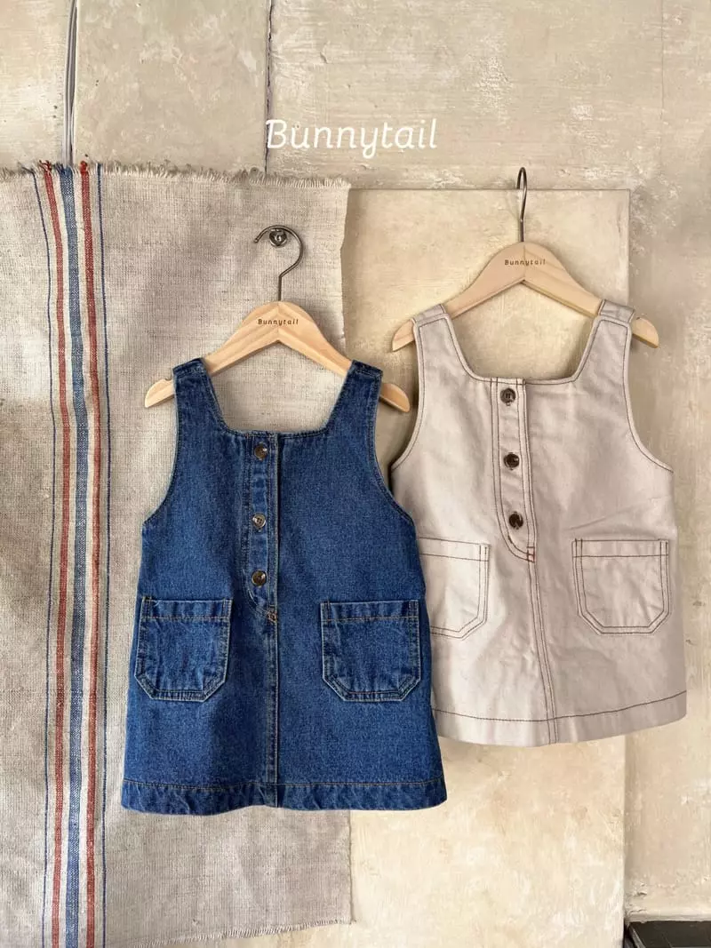 Bunnytail - Korean Children Fashion - #magicofchildhood - Cozy Denim One-piece - 3